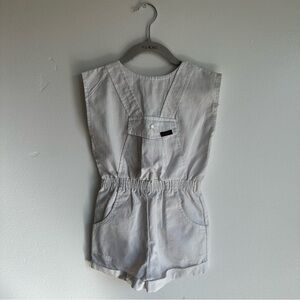 Vintage white shorts romper